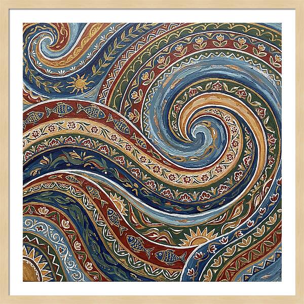 Abstract Waves In Folk Style