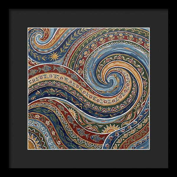 Abstract Waves In Folk Style