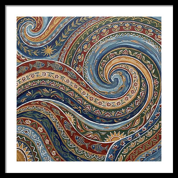 Abstract Waves In Folk Style