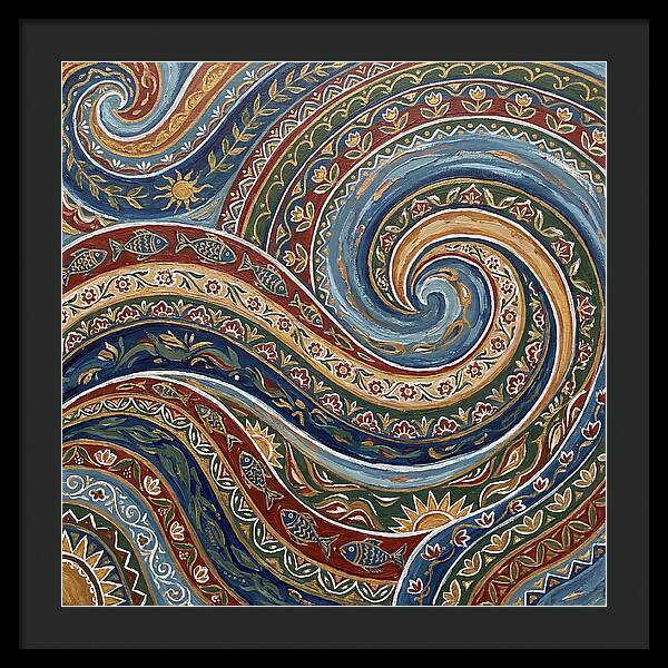 Abstract Waves In Folk Style
