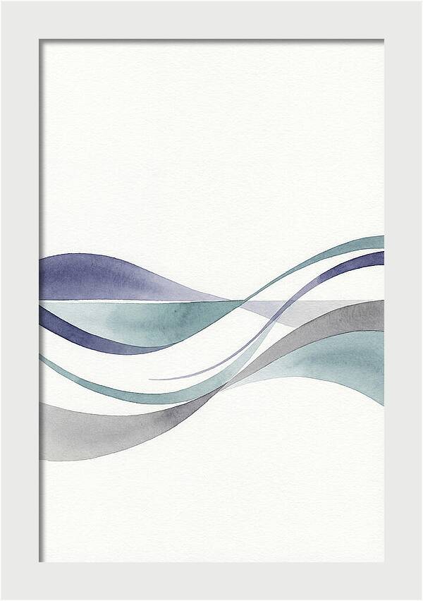 Abstract Waves In Soft Hues