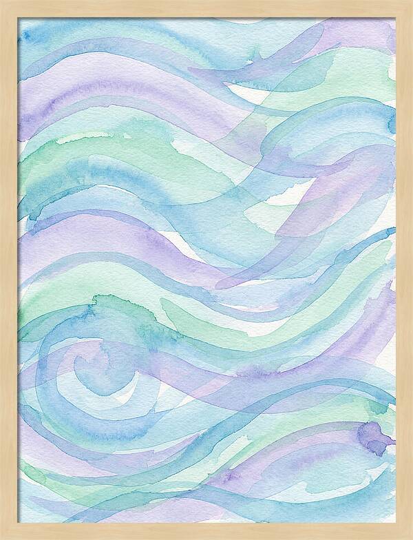 Abstract Waves In Watercolor