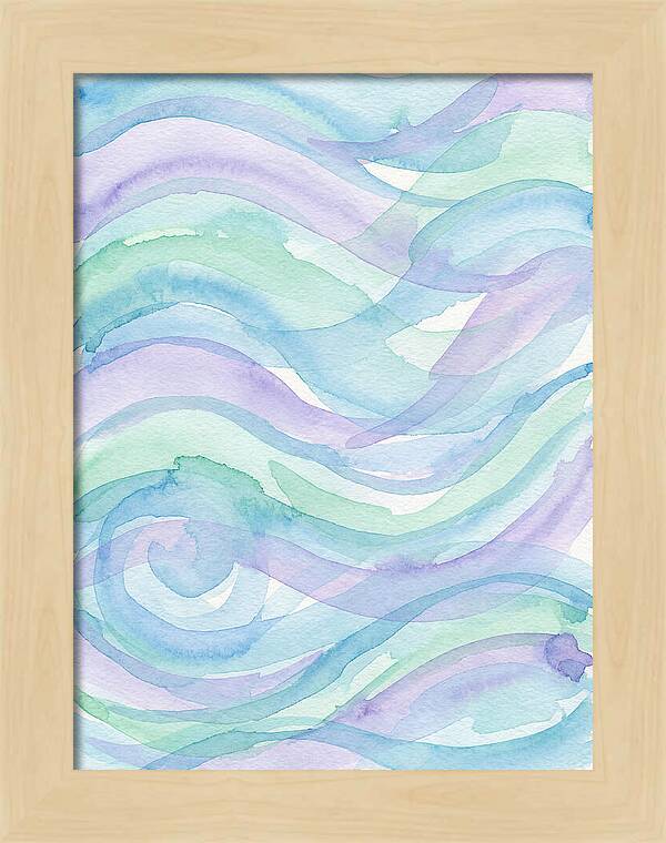 Abstract Waves In Watercolor