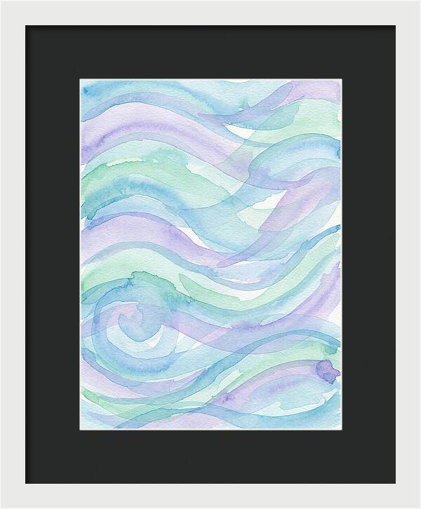Abstract Waves In Watercolor