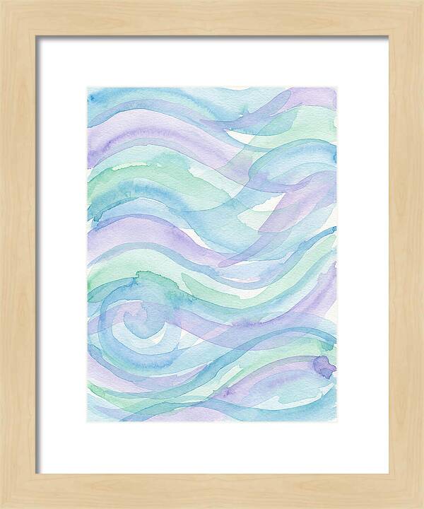 Abstract Waves In Watercolor