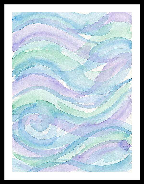 Abstract Waves In Watercolor
