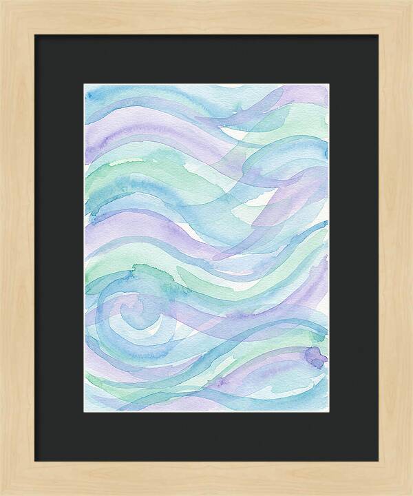 Abstract Waves In Watercolor