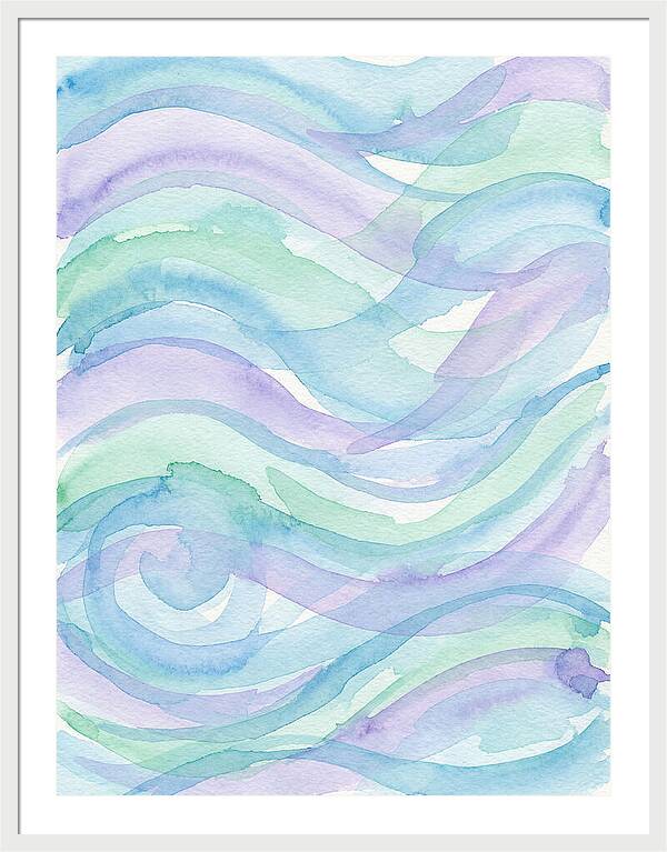 Abstract Waves In Watercolor