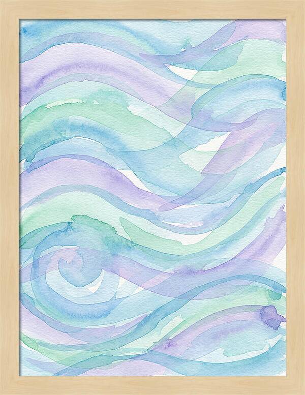 Abstract Waves In Watercolor