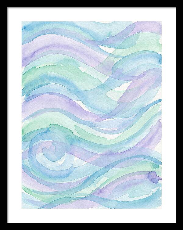 Abstract Waves In Watercolor