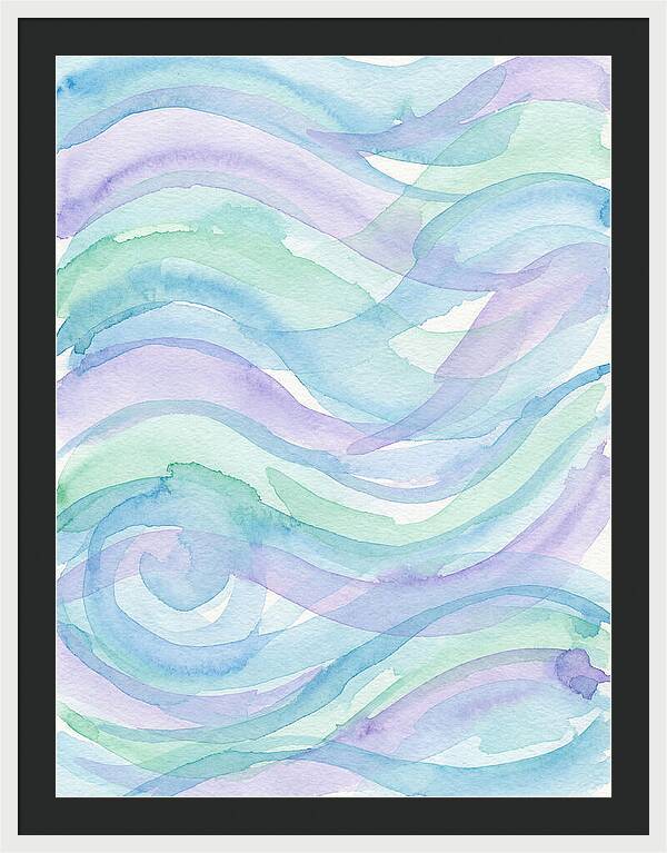Abstract Waves In Watercolor