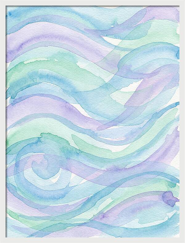 Abstract Waves In Watercolor
