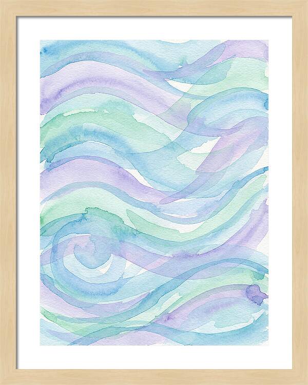 Abstract Waves In Watercolor
