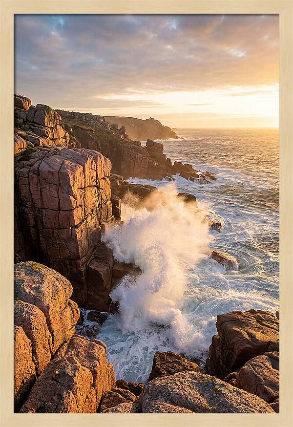 Acadia Sunrise Over Coastline