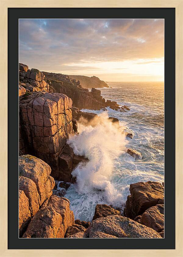 Acadia Sunrise Over Coastline