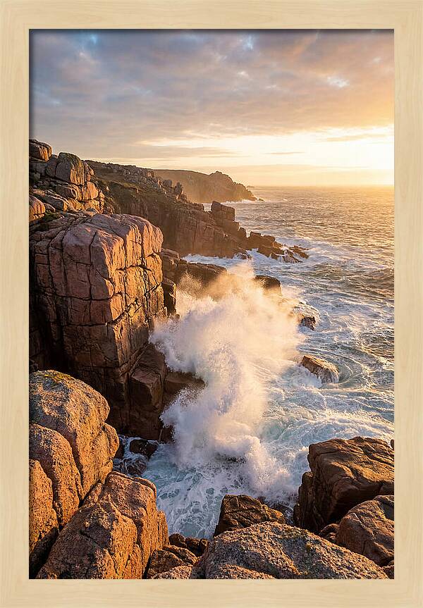 Acadia Sunrise Over Coastline