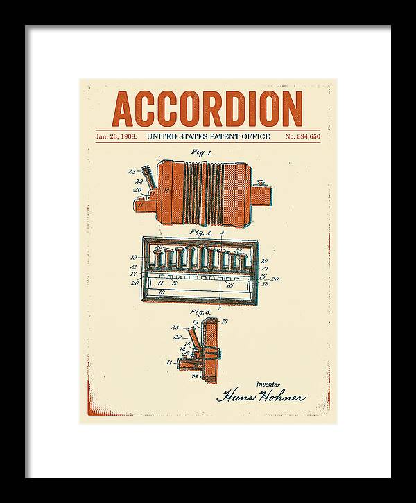 Accordion Hohner Retro Patent Us894650a