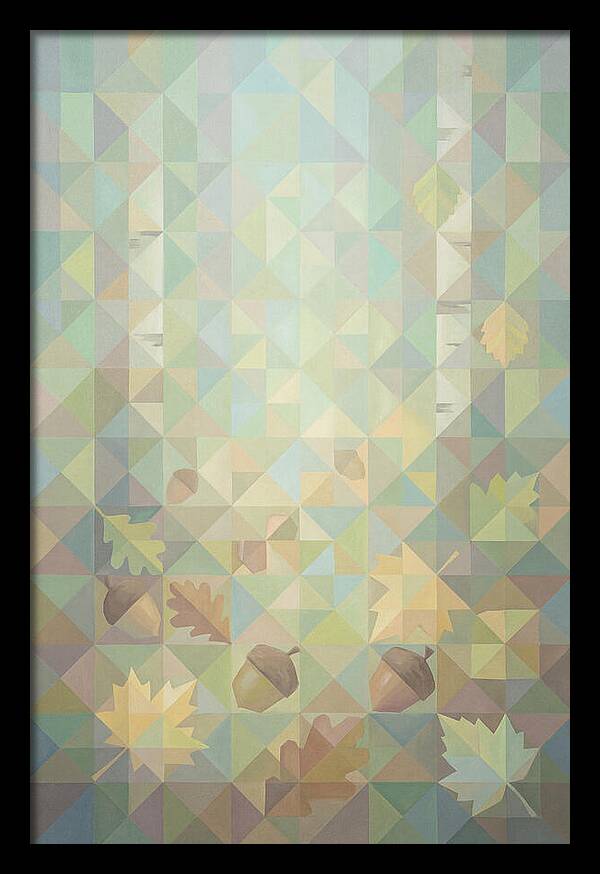Acorns And Colorful Leaves
