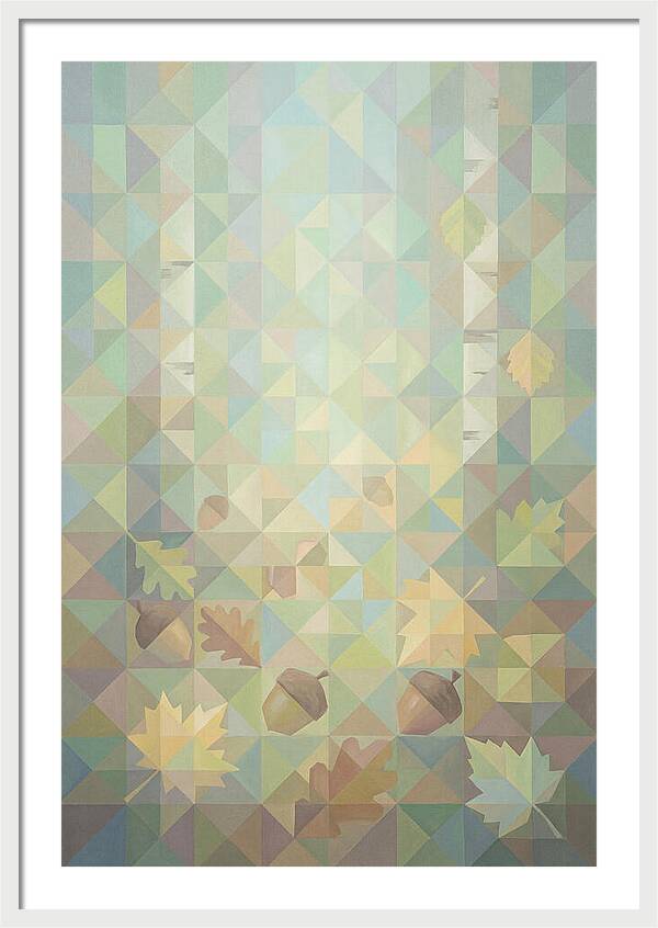 Acorns And Colorful Leaves