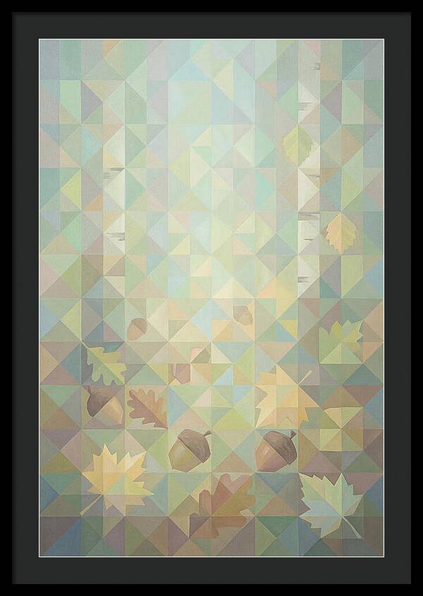 Acorns And Colorful Leaves