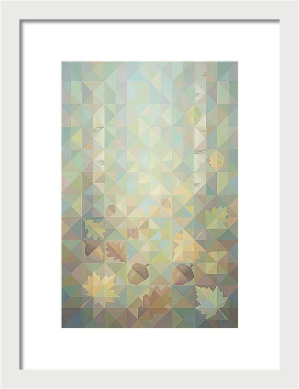 Acorns And Colorful Leaves