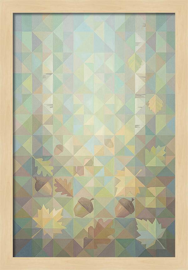 Acorns And Colorful Leaves