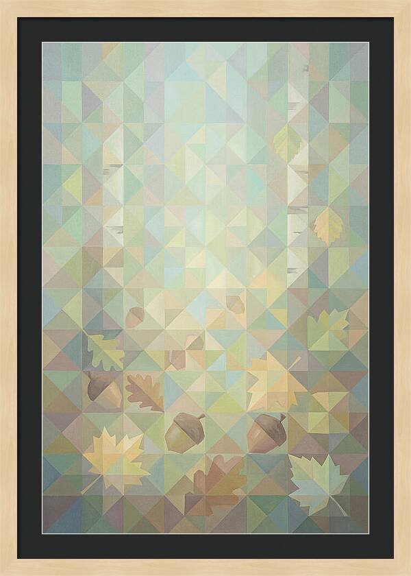 Acorns And Colorful Leaves
