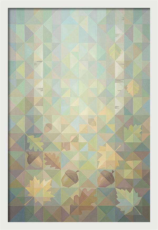 Acorns And Colorful Leaves