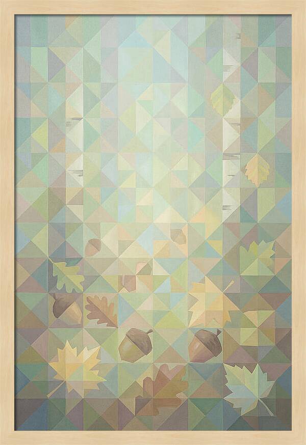 Acorns And Colorful Leaves