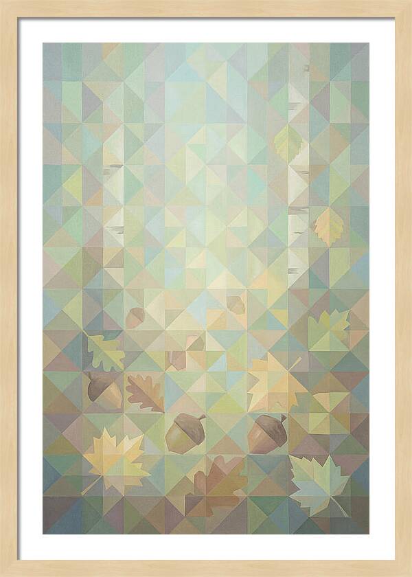 Acorns And Colorful Leaves