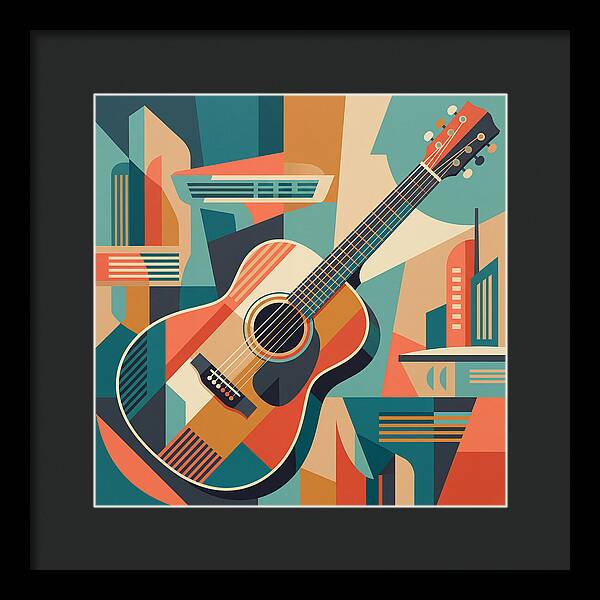 Acoustic Guitar In Abstract Harmony