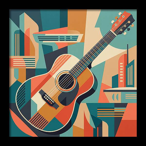 Acoustic Guitar In Abstract Harmony
