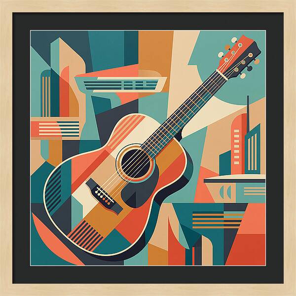 Acoustic Guitar In Abstract Harmony