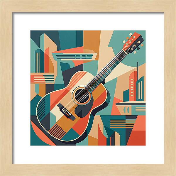 Acoustic Guitar In Abstract Harmony