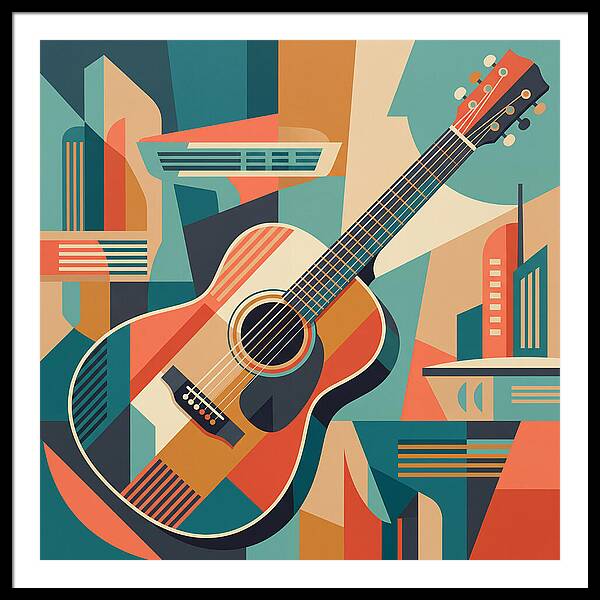 Acoustic Guitar In Abstract Harmony