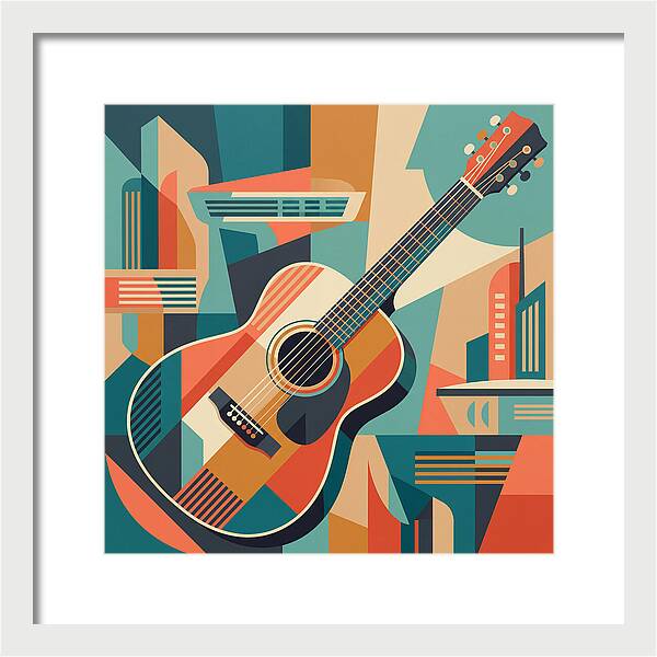 Acoustic Guitar In Abstract Harmony