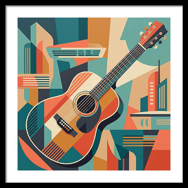 Acoustic Guitar In Abstract Harmony