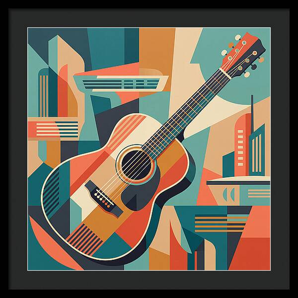Acoustic Guitar In Abstract Harmony