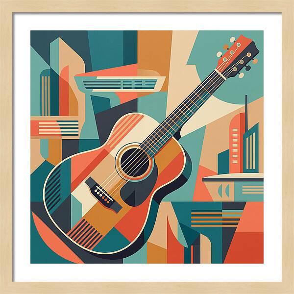 Acoustic Guitar In Abstract Harmony
