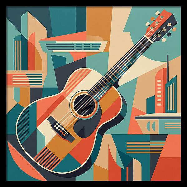 Acoustic Guitar In Abstract Harmony