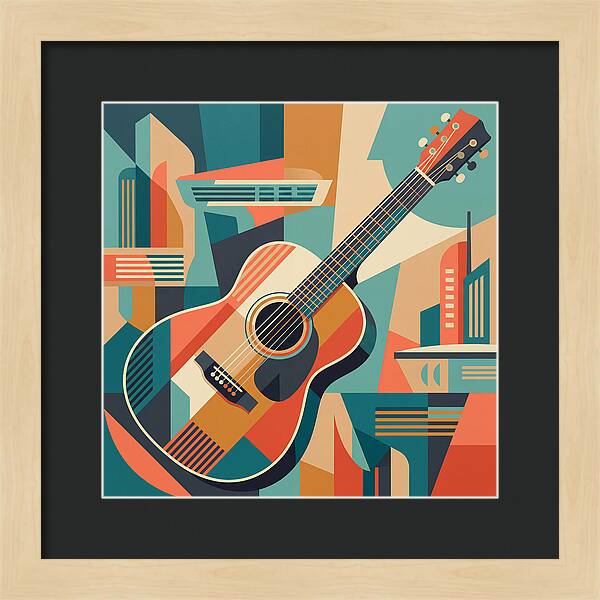 Acoustic Guitar In Abstract Harmony