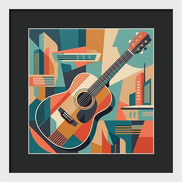 Acoustic Guitar In Abstract Harmony