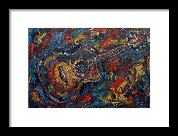 Acoustic Guitar In Vibrant Colors