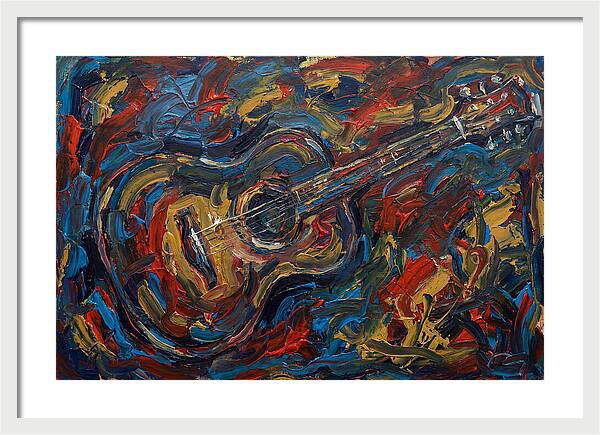 Acoustic Guitar In Vibrant Colors