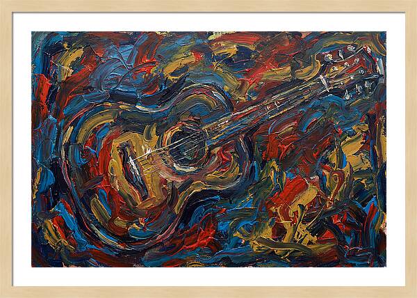 Acoustic Guitar In Vibrant Colors