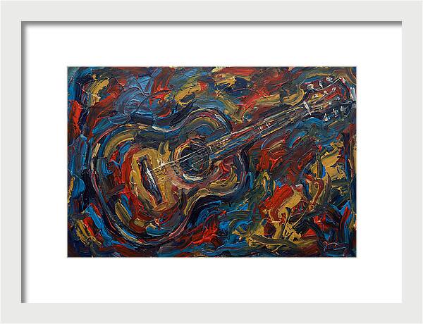 Acoustic Guitar In Vibrant Colors