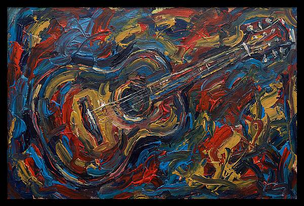 Acoustic Guitar In Vibrant Colors