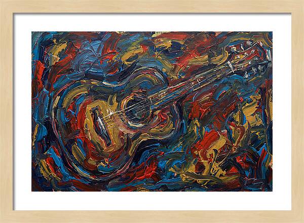 Acoustic Guitar In Vibrant Colors