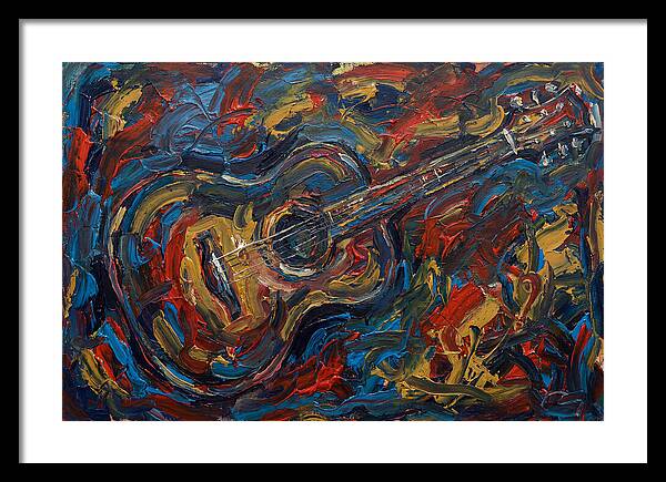 Acoustic Guitar In Vibrant Colors