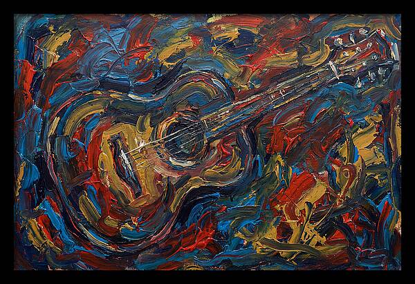 Acoustic Guitar In Vibrant Colors